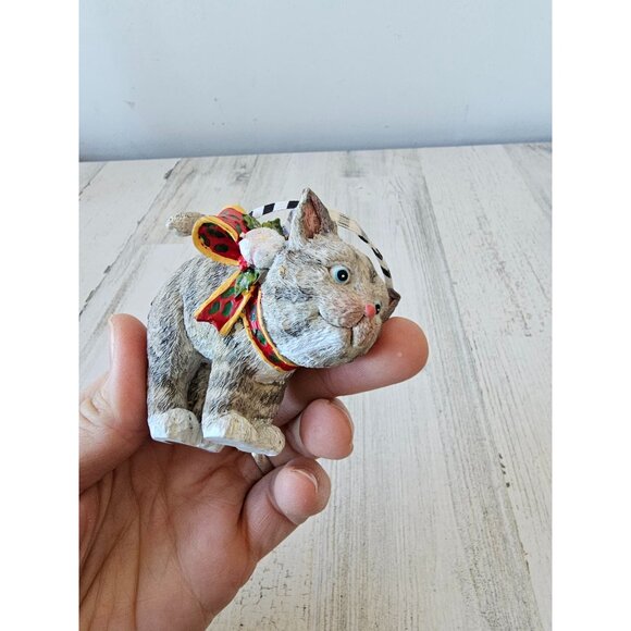 ME‎ ink cat kitten ornament tabby vintage xmas tree - Picture 7 of 13